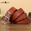 Stainless Steel Buckle Belt for Men, Genuine Leather Pin Buckle, Top Layer Cowhide, Korean Style, Retro Fashion, Trendy, Versatile Casual Trouser Belt