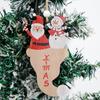 Playful Christmas Wooden Ornaments Featuring Santa And Snowman Hats For Joyous Celebrations Holiday