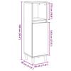 Bathroom cabinet with door storage bathroom cabinet, entrance cabinet, 30x30x100 cm