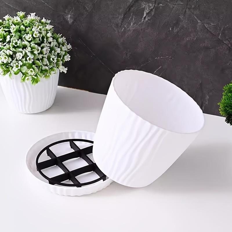 20 Pezzi Sottovasi in Plastica Resistente per Piante - Rialzi Traspiranti per Vasi da Fiori Anti-Marciume Radicale con Griglia di Drenaggio, Compatibili per Vasi da Interno/Esterno