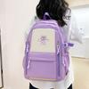 Four-Piece Backpack Set Color Block Student Schoolbag Large Capacity Women's Computer Travel Backpack