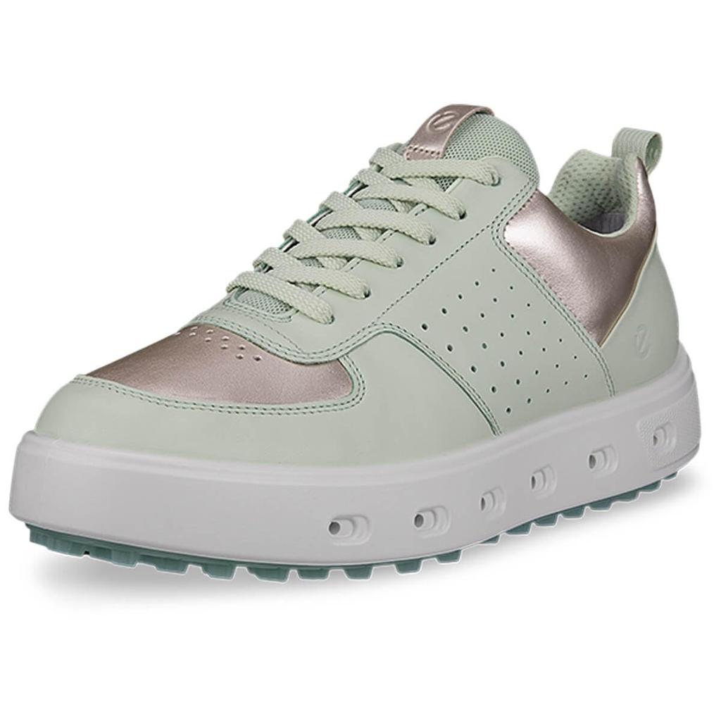 ECCO Golf Street 720 Genuine Leather GORETEX Waterproof Golf Shoes 11070361201 Gold Cm 3E Women's Metallic/Matcha 23.0