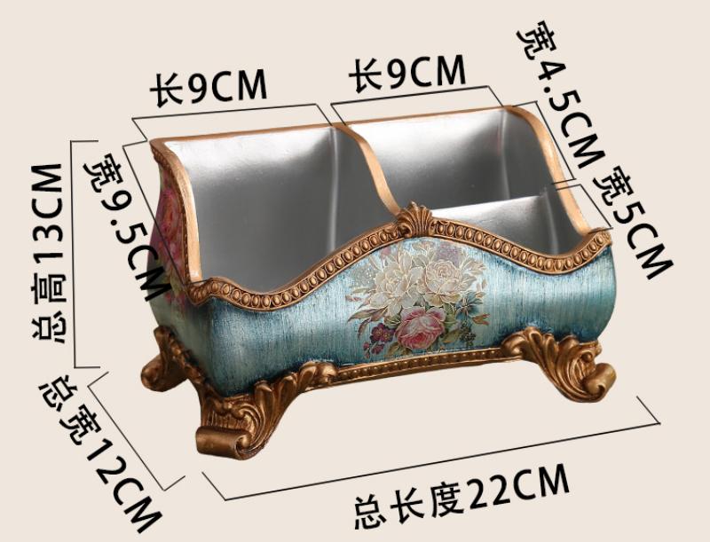 Creative European Style Storage Box Ornament Retro Remote Control Box Desktop Living Room Coffee Table Home Decoration
