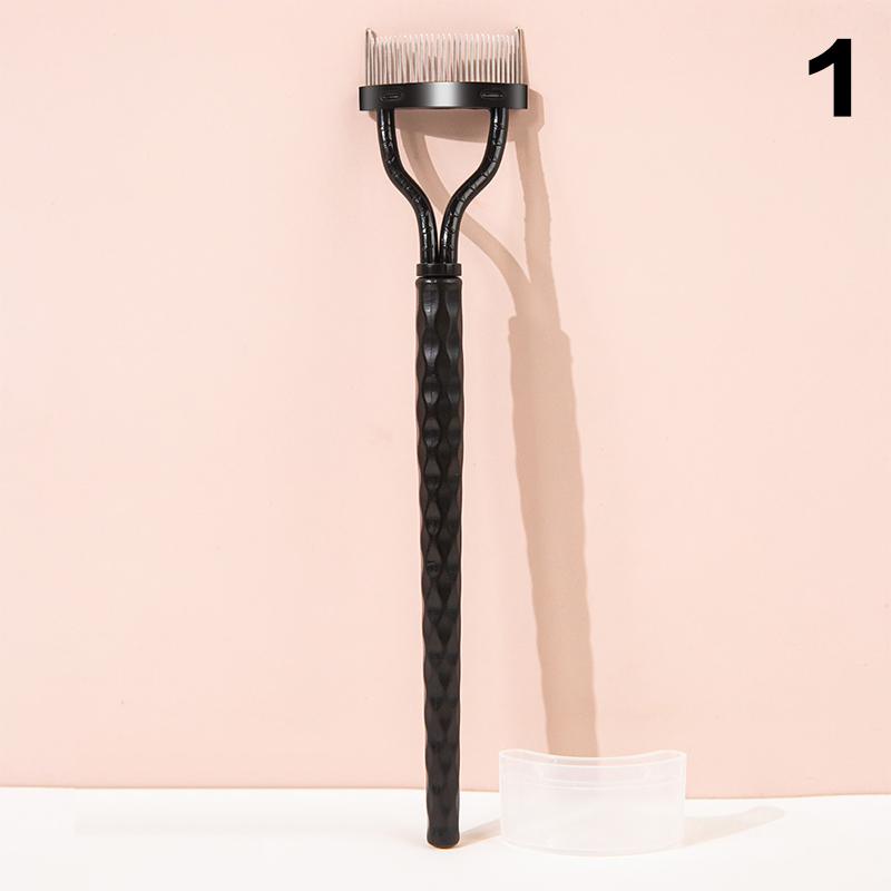 Eyelash Separator Metal Teeth Straight Eyelash Curler Beauty Makeup Stainless Eyelash Brush Comb Mascara Curl Makeup Tool