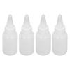 100 Pcs Plastic Squeeze Bottle 30ml Small Translucent Liquid Dispensing Bottle with Scale for Travel Picnic Arts