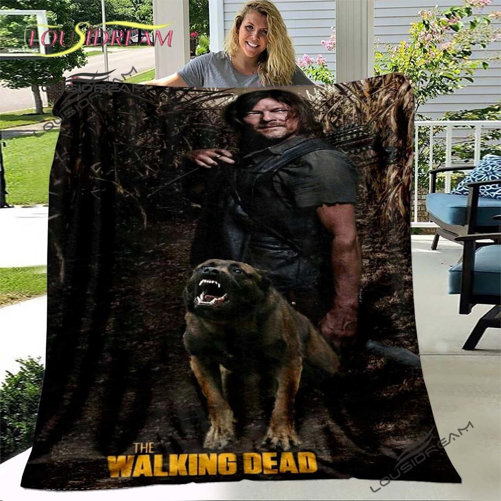 Daryl Dixon The Walking Dead Throws Blanket Horror TV Series Sofa Blanket for Adults and Children Bedroom Living Room Decoratio