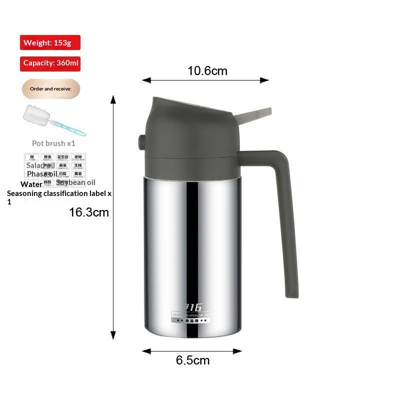 Two-in-One Oil Dispenser, Stainless Steel Oil Spray Bottle, Can Be Refilled With Portable Sprayer, Suitable For Baking, Cooking