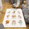 Peter Rabbit Art Flannel Printed Carpet, Home Sofa Decoration for Living Room & Bedroom, Non‑Slip Play Flannel Floor Mat for Game Room