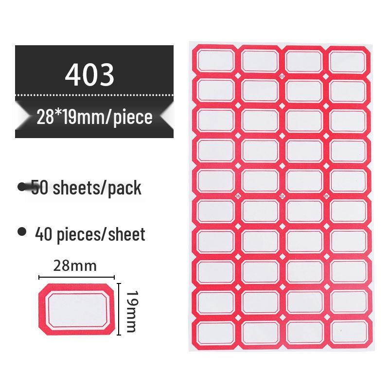 Self-Adhesive Classification and Identification Paper Stickers
