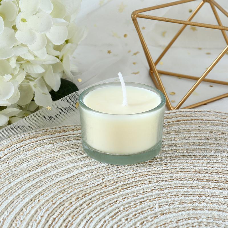 Small Round Glass Cup Candlestick Candlestick Removes The Flavor Valentine's Day Expression Romantic Candlelight Dinner Aromatic Candle