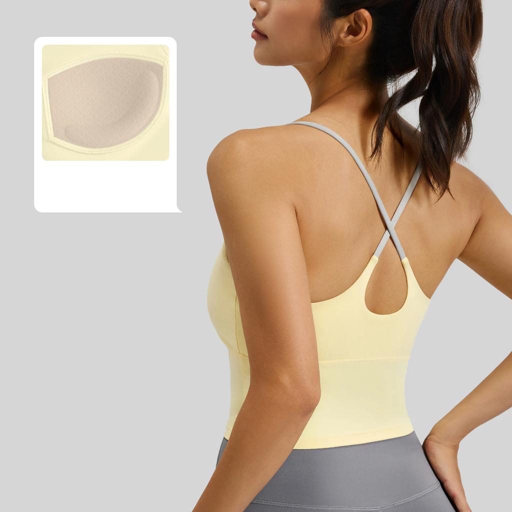Breathable Sports Bra Shockproof Crop Top Anti-sweat Fitness Top Women Seamless Yoga Bra Sport Vest Gym Workout Top