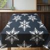 Christmas Tablecloth Snowflake Print New Year Decorations Dining Room Home Decoration Non Slip Anti Skid Waterproof Table Cover