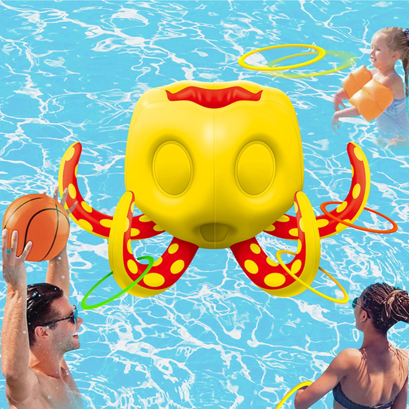 

Надувна Водна Стрільба Метання Іграшка Басейн Баскетбольне Кільце Метання Гра 2 В 1 Іграшка One Size жовтий