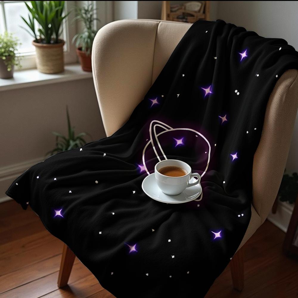 Plain Pink Ginghams Cartoon Anime Print Flannel Blanket Soft Warm Throw for Kids Bedroom Sofa Christmas Office Car