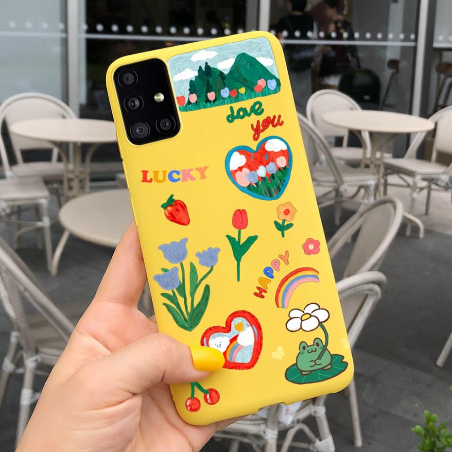 For Samsung Galaxy A51 5G SM-A516B Lovely Printing Jelly Phone Case Soft Silicone TPU Back Cover For Samsung A51 5G UW SM-A516V