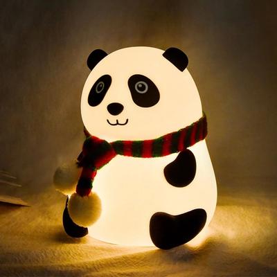 Cartoon Color Changeable Panda Night Light Panda Patting Silicone Panda Desk Lamp LED Percussive Dimmable Table Lamp Night Lamp
