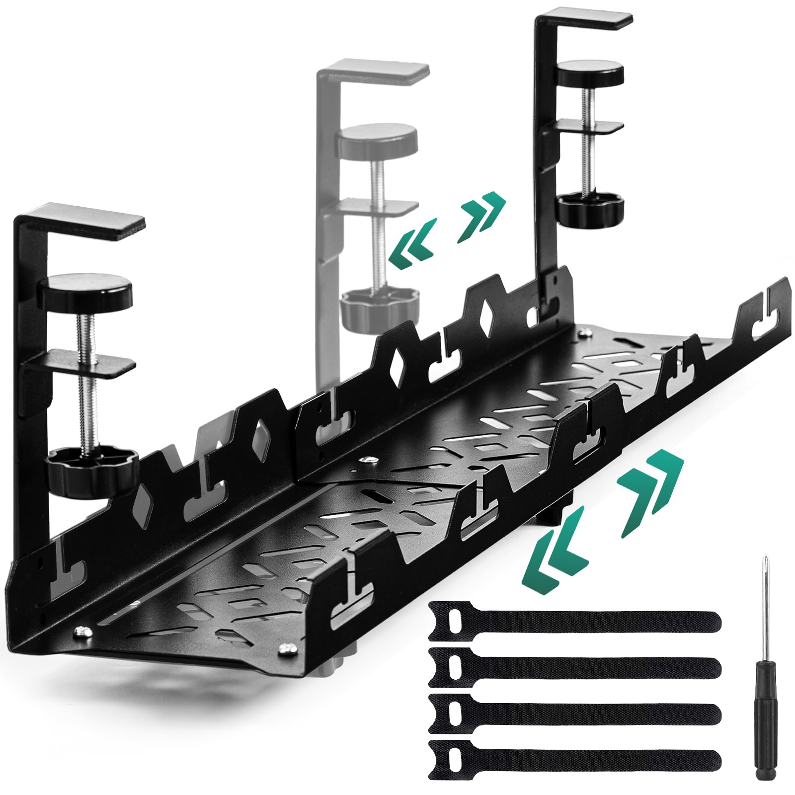 

INTEREVO Кабельный лоток, Подстольный, Тип зажима, Выдвижной, 41-67 см, Органайзер для кабелей, Скрытие кабелей, Хранение кабелей, Кабельная стойка, Кабельный держатель, Стол
