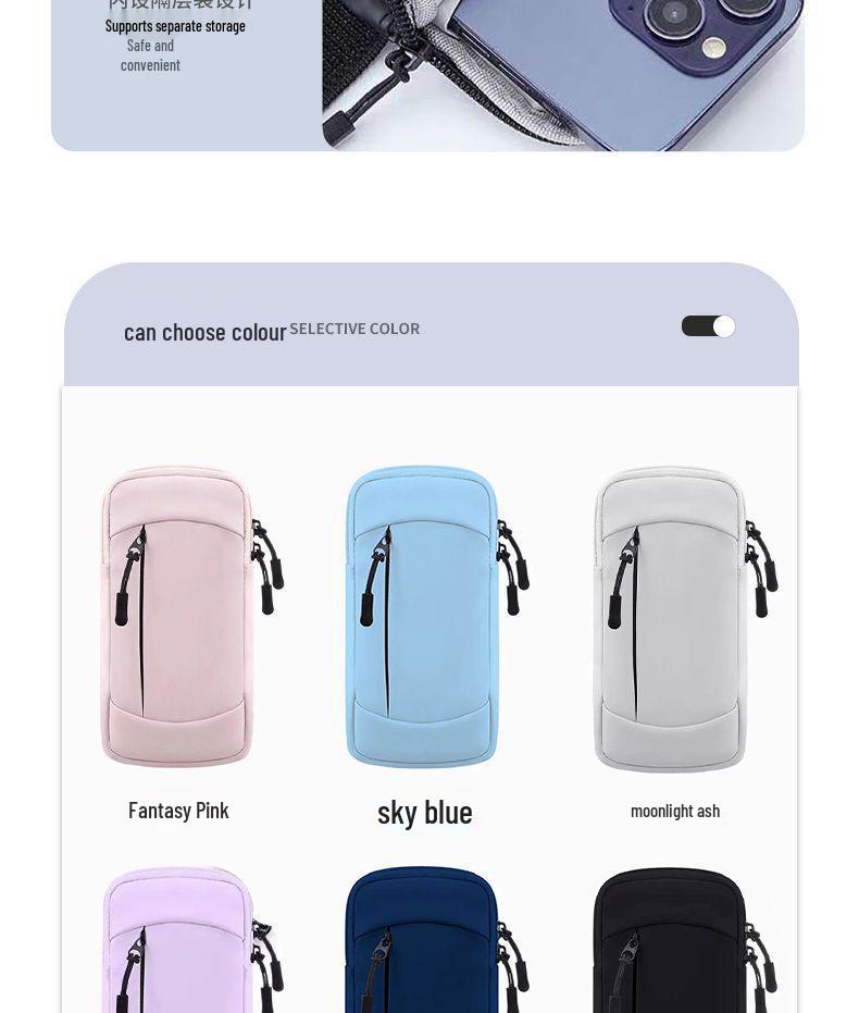 Ultradünne Unisex Wasserdichte Handy-Armbandtasche zum Laufen für Outdoor-Fitness