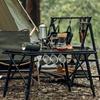 Outdoor IGT Table Adjustable Height Folding Roll Table Gas Stove Barbecue Grill Kit BBQ Picnic Table Camping Equipment