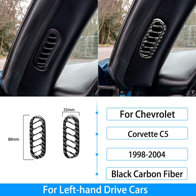 Pentru Chevrolet Corvette C5 1998-2004, fibră de carbon, priză centrală, buton radio, ridicare fereastră, inel pentru chei, decorare pentru capac