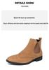 Men's Frosted Leather Martin & Chelsea Boots - High-Top, Plus Size, Autumn/Winter 2025 Fashion