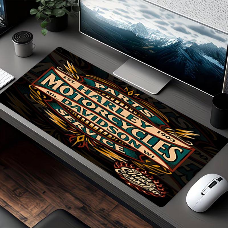 Harley Davidson Print Mouse Pad, for Keyboard Pad Laptop PC Mat for Office Home Use, Desk Decor, Perfect Birthday Gift for Gamers