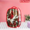 1Pcs Christmas Cardinal Pop-Up Laundry Hamper Expandable Mesh Hamper Basket for Room Bedroom Bathroom Organization Contemporary Storage