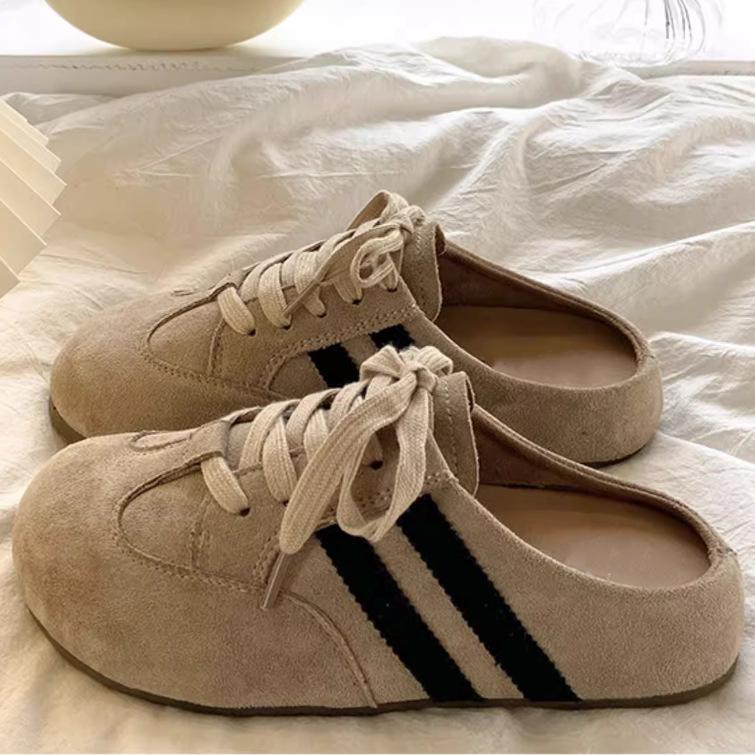 New Summer Retro Comfortable Bag Head Half Slippers Thin Thick-soled Non-slip Heel Lazy Shoes