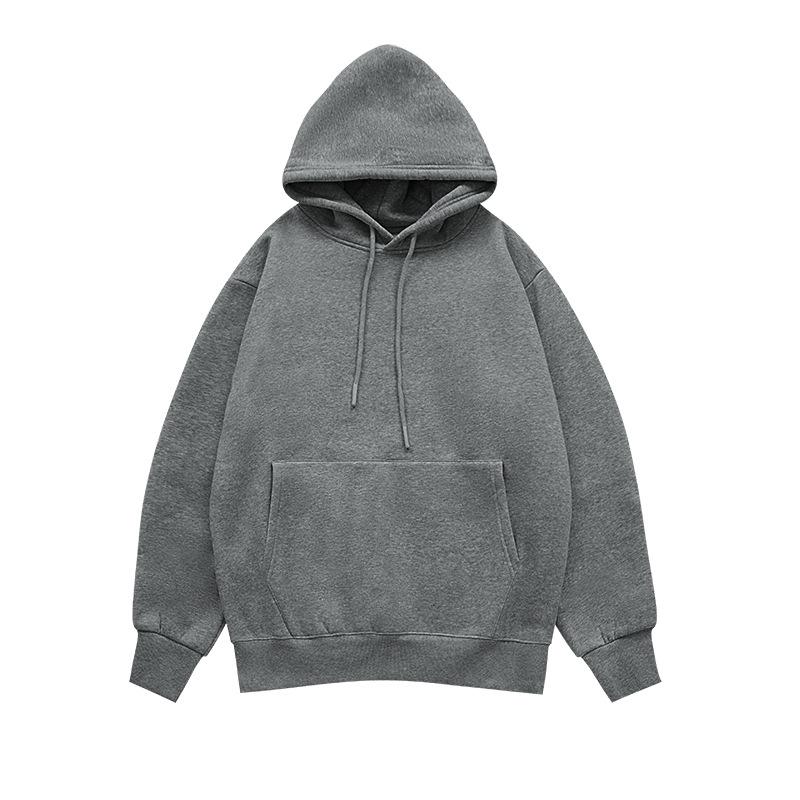 INF Unisex Plush Hoodie | 2024 Autumn/Winter Solid Color Trendy Casual Sweatshirt