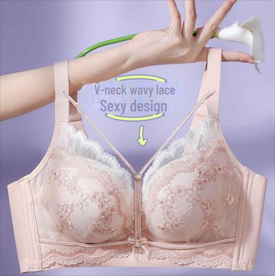 232 Spitzen-BH: Sexy Push-Up-Unterwäsche für Damen mit Stickerei, bügellos, rutschhemmend, verstellbar