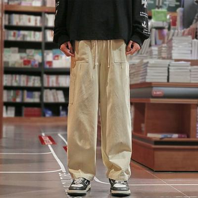 Modische Japanische Trendige Arbeitskleidung Hosen für Männer im Herbst Amerikanischer Retro Lässig Locker Gerade Weiter Bein Vielseitige Hosen