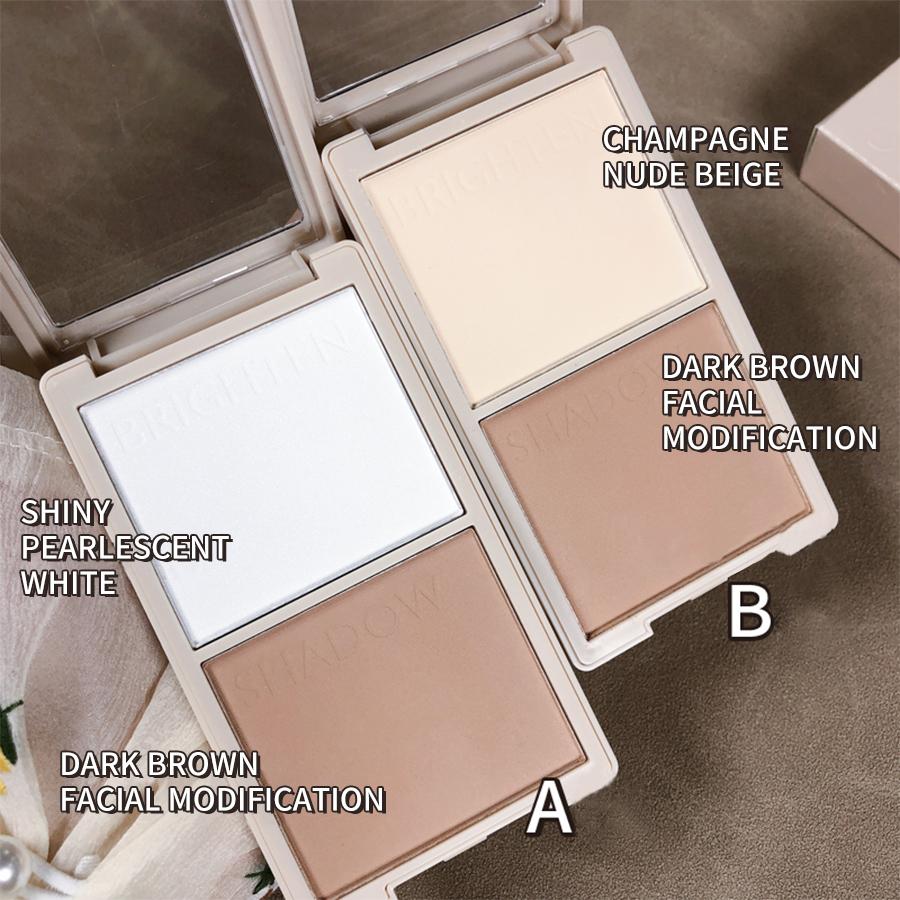 HENGFANG A Multi-purpose To Create 3D Little V Face Silky Smoothing Powder + Highlighter Cosmetics