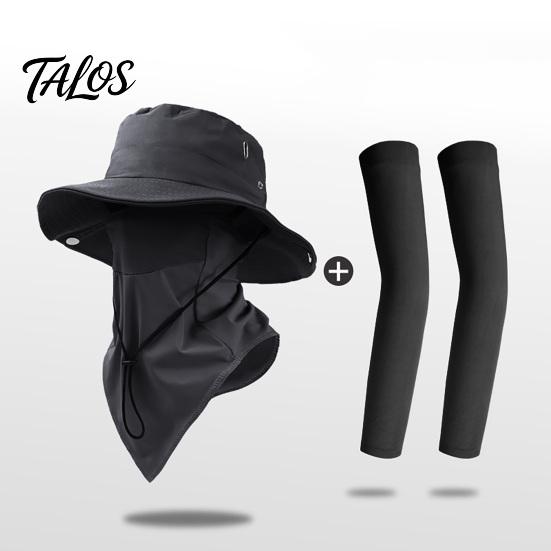 Cappello da Sole da Viaggio, Cappello Traspirante in Rete, Pescatore con Protezione Facciale Rimovibile e Sciarpa per Collo ad Asciugatura Rapida, Protezione a 360 Gradi, Coulisse Regolabile