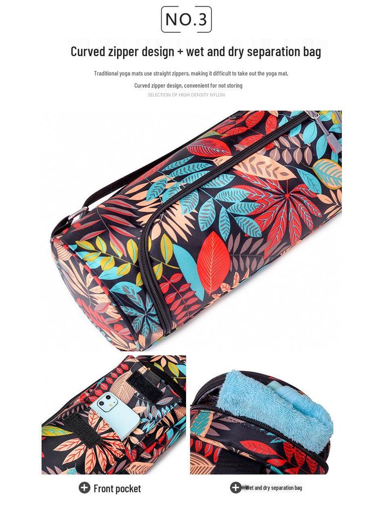 Oxford Cloth Yoga Mat Bag with Mesh Design - Gym and Storage Backpack