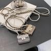 Metall miniveske kjede Crossbody skulderveske Allsidig dekorative klær Hodetelefonveske Skulderveske for kvinner