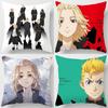 Tokyo Revengers Printed Throw Pillow Cover 18in Soft Cushion Case For Cozy Interiors
