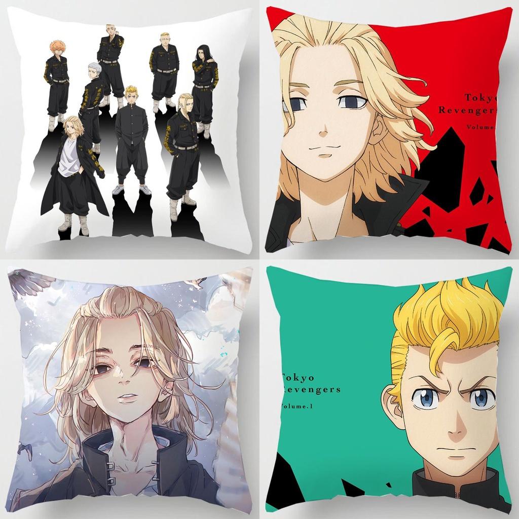 Tokyo Revengers Printed Throw Pillow Cover 18in Soft Cushion Case For Cozy Interiors