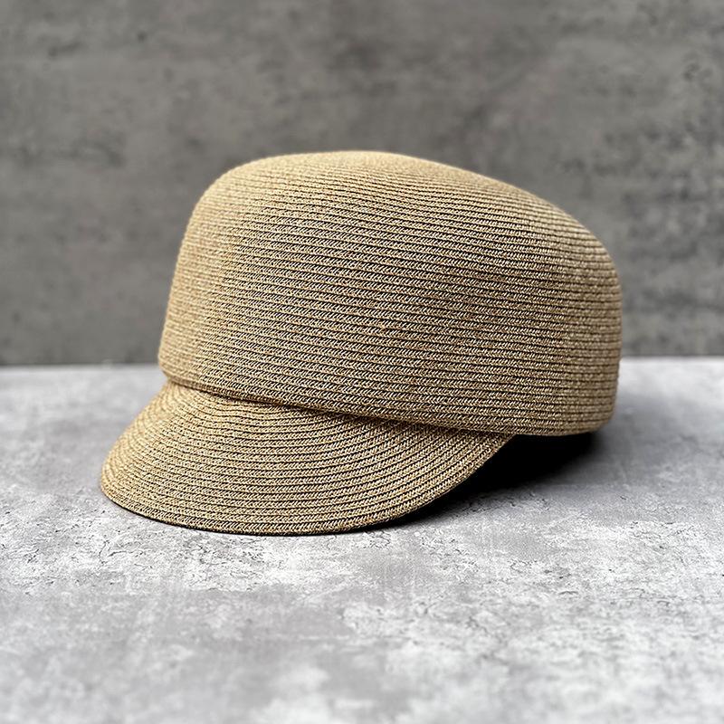Delicate And Simple Fine Straw Equestrian Hat For Women'S Summer Concave Shape To Show Their Face, Small Travel Vacation Sunscreen And Sunshade Straw