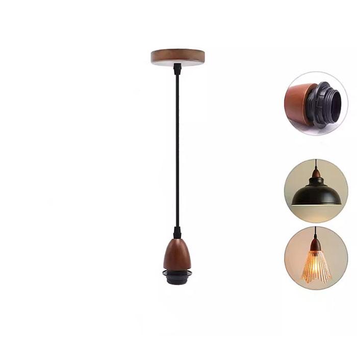 

Удлинитель 1,2 м 2 м абажур кольцо держатель цельное дерево E27 подвесной светильник основание шнур E26 патрон с гнездом кольцо для освещения 120cm hanging wire