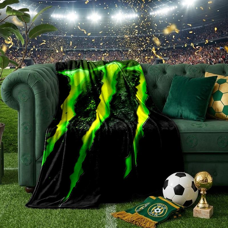 Coperta Throw Monster Drink Coperte in Flanella Peluche per Divano Letto Regali per Uomini Donne Coperta da Viaggio Picnic Regali per Fan di Natale