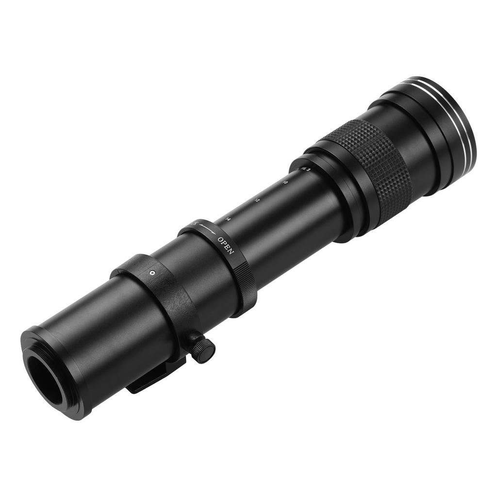 Camera MF Super Telephoto Zoom Lens F 8.3 16 420 800mm T2 Mount with RF Mount Adapter Ring 1 4 Thread Replacement for