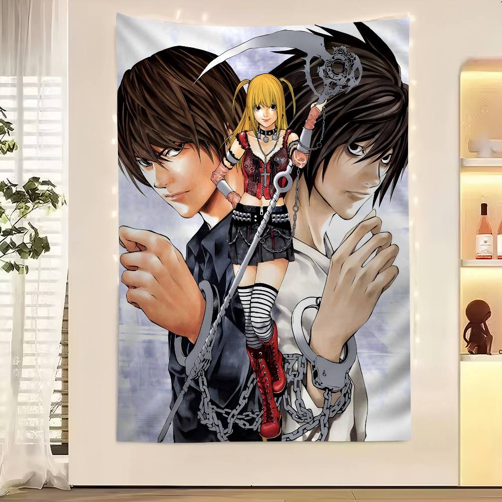 Anime DDeath NNote Japan Cartoon Tapestry Art Printing Japanese Wall Tapestry Anime Wall Hanging Home Decor