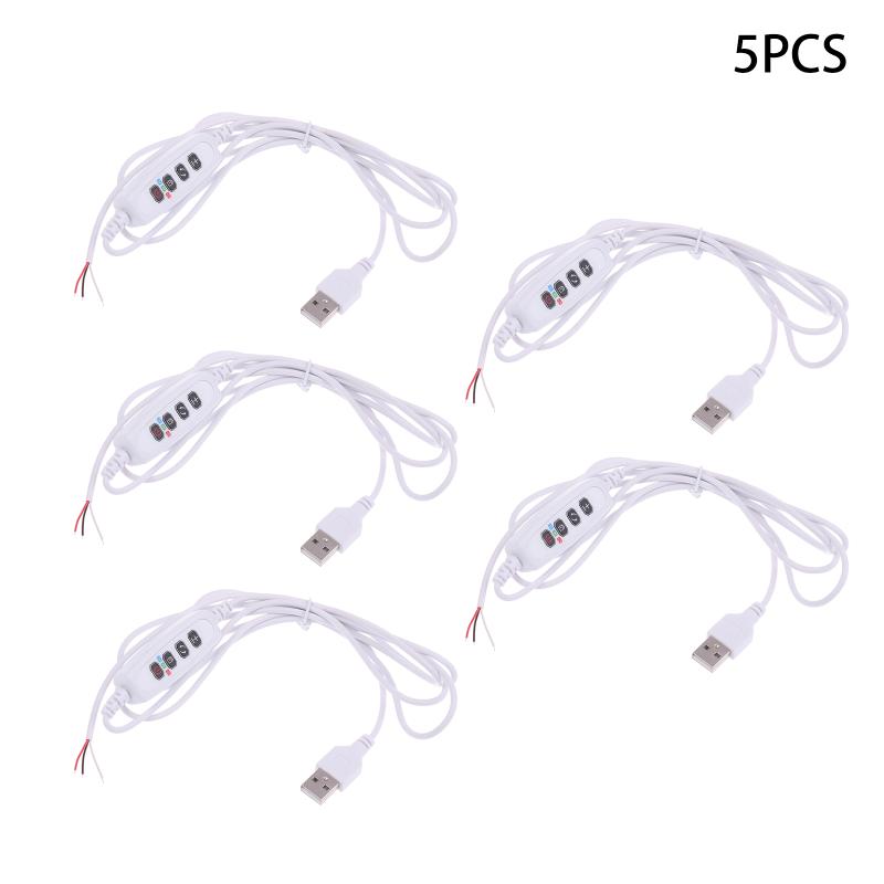1/3/5Pcs Dc 5V Usb Clamp Plant Light Timing Control Cable Switch Line Plant Growth Light Live Broadcast Fill Light Control Wire