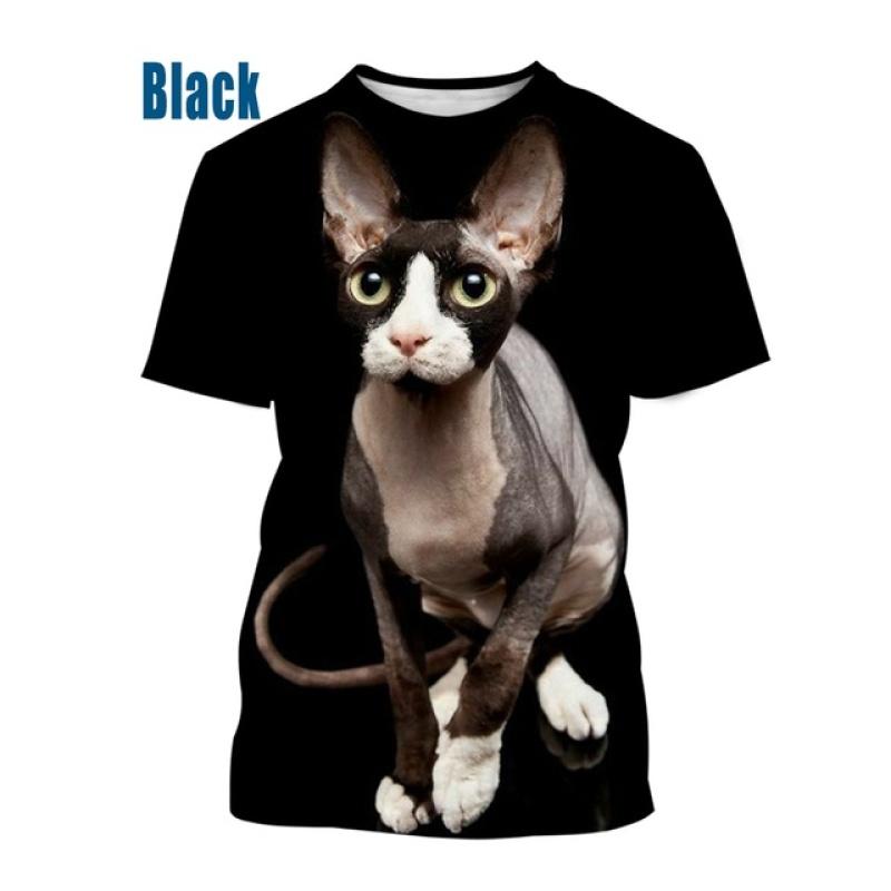 Tshirt Print Sphynx Cat | Sphynx Clothes Shirts | Sphynx Cat Printed Tees - Summer