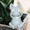 Statue Dog Sculpture Creative Sitting Garden Ornaments Outdoor Flower Beds Decor Gift