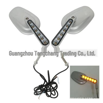 Specchietto retrovisore cromato argento modificato con luci LED per Harley VRSCF (2009-2017)