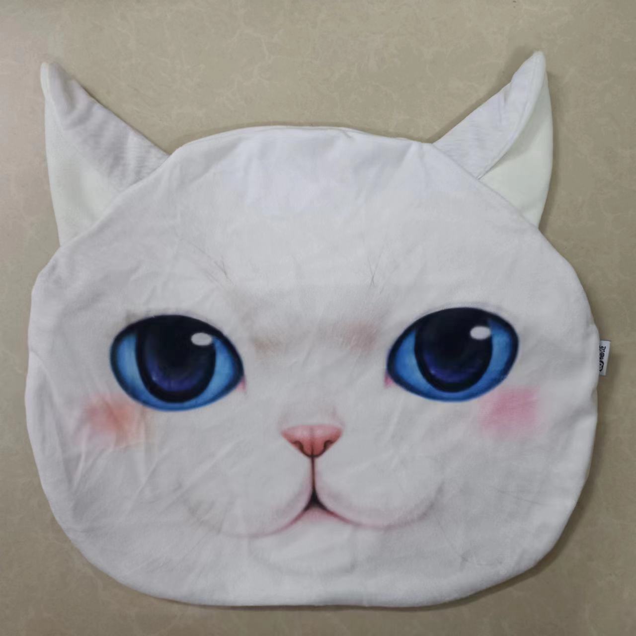 

35x36 см 3D Милая подушка для сна в виде кошки, собаки, офиса, чехол для подушки, мультяшная плюшевая мягкая игрушка, детская кукла, моющаяся, для дома, дивана, автомобиля, чехол для подушки