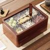 Plastic Dry Fruit Organiser Sealed Nut Storage Solution Compartmentalized Snacks Tray with Clear Lid for Living Room