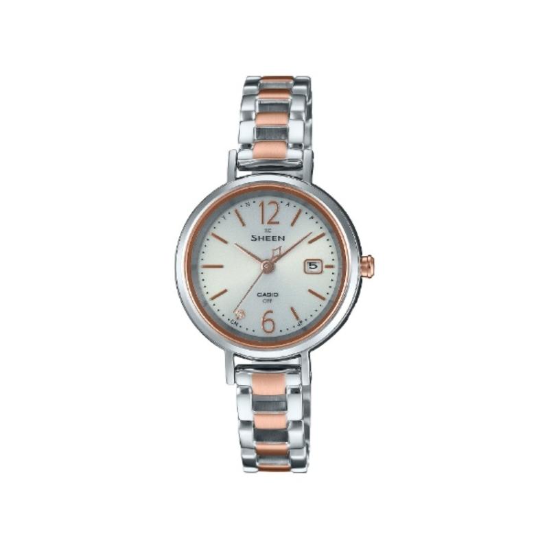 

Casio [солнечные радиочасы] Радиоуправляемая модель Sheen Pink Gold Silver Shw 5400dsg 7ajf