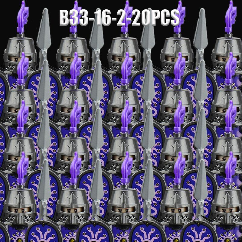 Medieval Military Soldier Series Building Blocks Castle Black Eagle Green Dragon Knights Figures Militia Accessories Bricks Toys